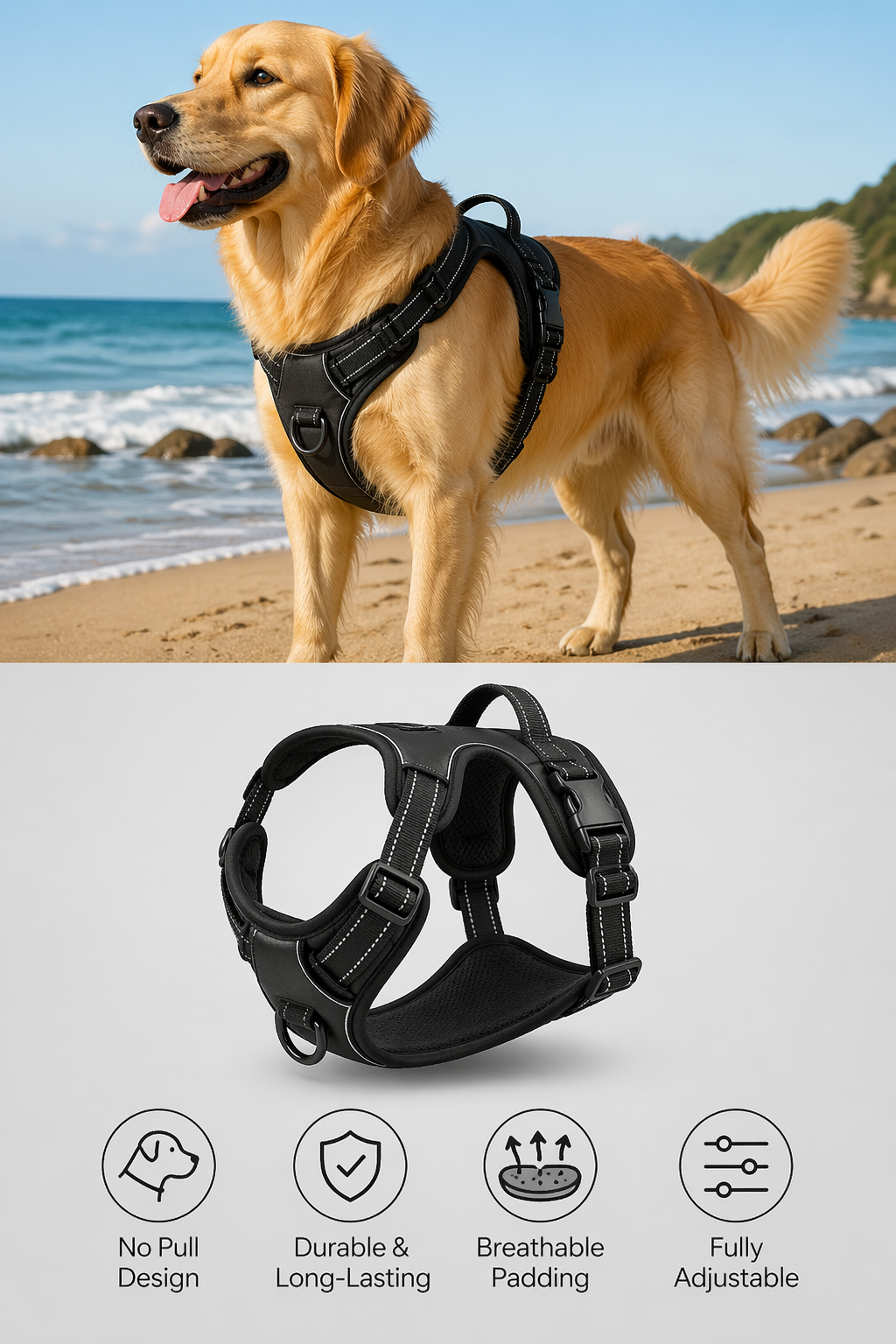 Soft Mesh Dog Harness